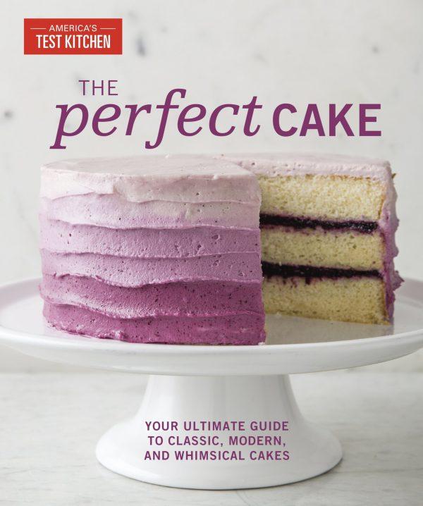 The cover for the cookbook "The Perfect Cake." It includes a recipe for Fallen Chocolate Cakes. (America's Test Kitchen via AP)
