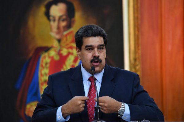 Venezuelan leader Nicolas Maduro offers a press conference in Caracas, on Jan. 25, 2019. (Yuri Cortez/AFP/Getty Images)