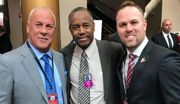 (L-R) Ambrosia Treatment Center CEO and founder Jerry Haffey Sr. with former presidential candidate and current Secretary of Housing and Urban Development Ben Carson and Jerry Haffey Jr. (Courtesy of Ambrosia Treatment Center)