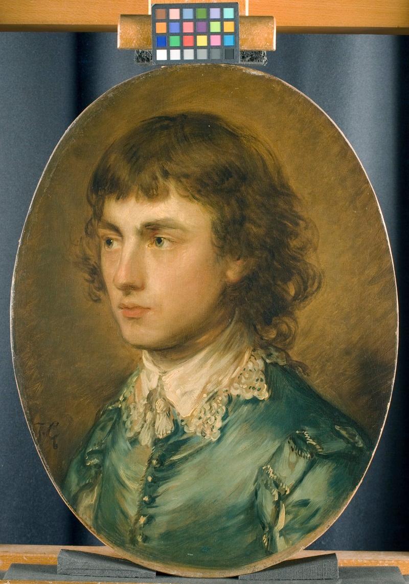 Before Treatment: “Gainsborough Dupont, the Artists’s Nephew,” 1773, by Thomas Gainsborough. Oil on canvas, 20 1/3 inches by 15 ¼ inches. Waddesdon (Rothschild Family). (Photo: National Portrait Gallery, London)