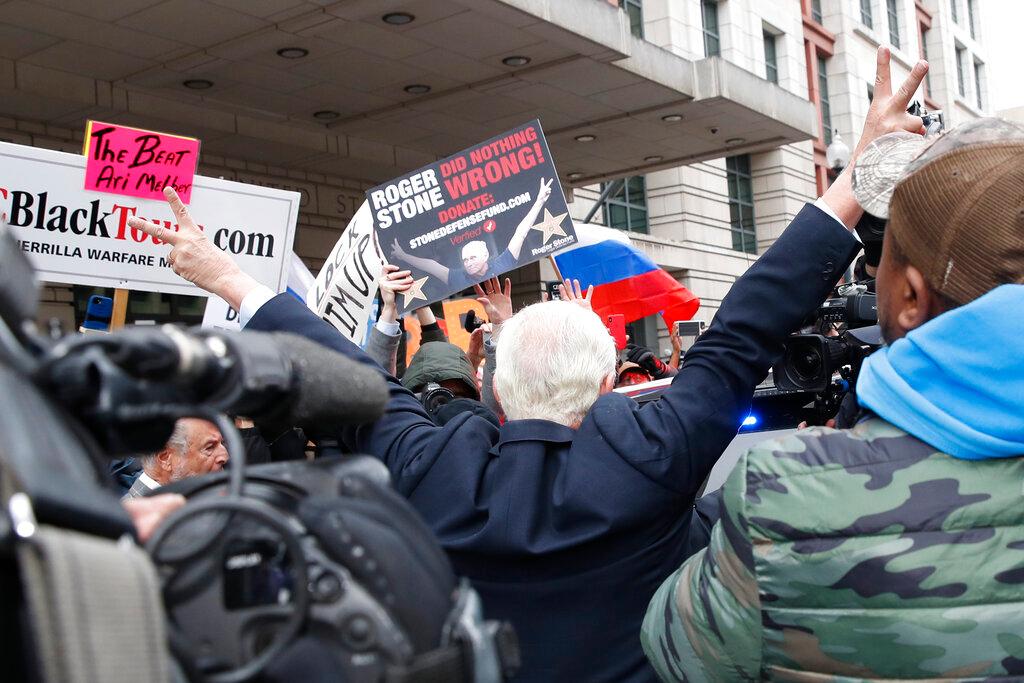Roger Stone arrived at a federal courthouse. He pleads not guilty on charges. Washington, on Jan. 29, 2019 (Alex Brandon/AP Photo)