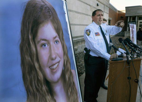 Barron County Sheriff Chris Fitzgerald speaks during a news conference about 13-year-old Jayme Closs who has been missing since her parents were found dead in their home in Barron, Wis. on Oct. 17, 2018.(Jerry Holt/Star Tribune via AP, File)