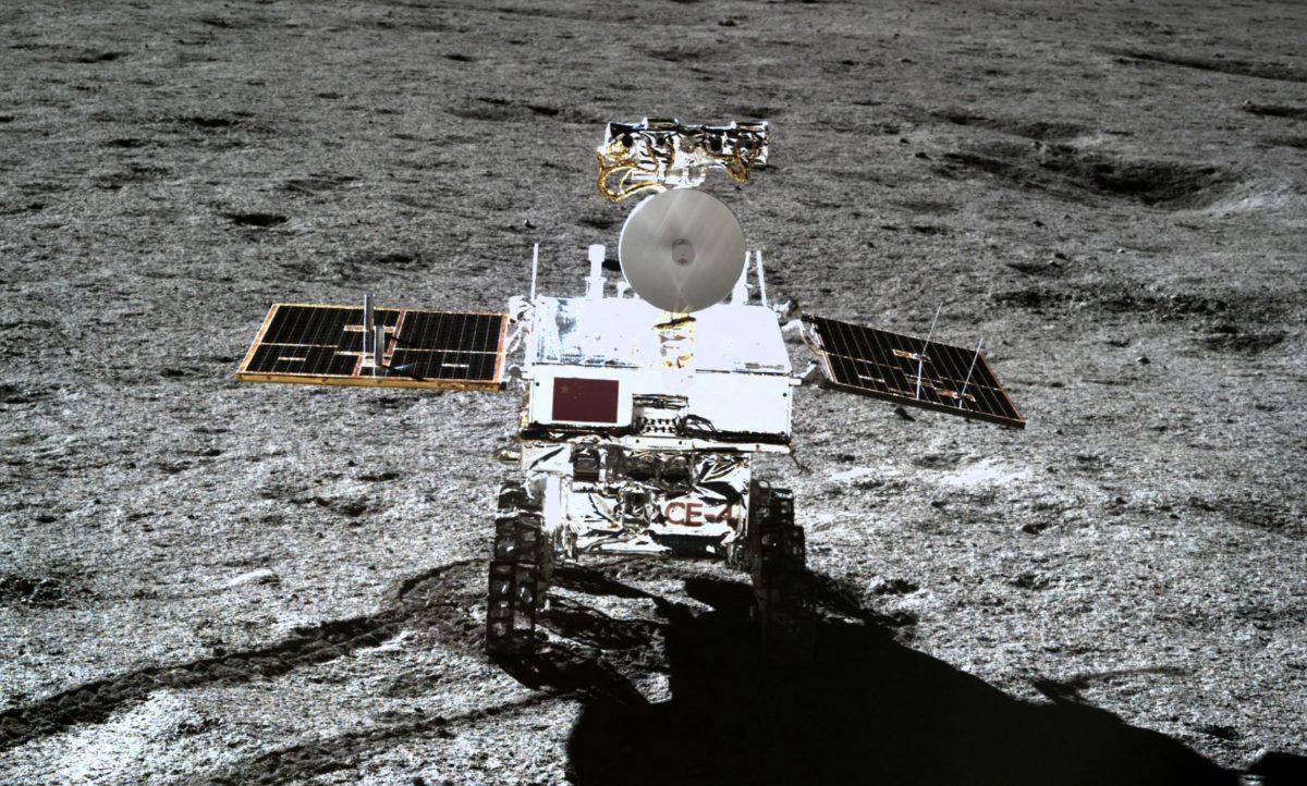 This picture released on Jan. 11, 2019, by the China National Space Administration (CNSA) via CNS shows the Yutu-2 moon rover, taken by the Chang'e-4 lunar probe on the far side of the moon. (China National Space Administration (CNSA) via CNS / AFP)