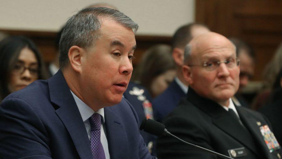 Defense Undersecretary for Policy, John Rood (L), and Vice Adm. Michael Gilday, director of operations (J3) for the Joint Staff, appear before the House Armed Services Committee on Capitol Hill in Washington on Jan. 29, 2019. (Mark Wilson/Getty Images)
