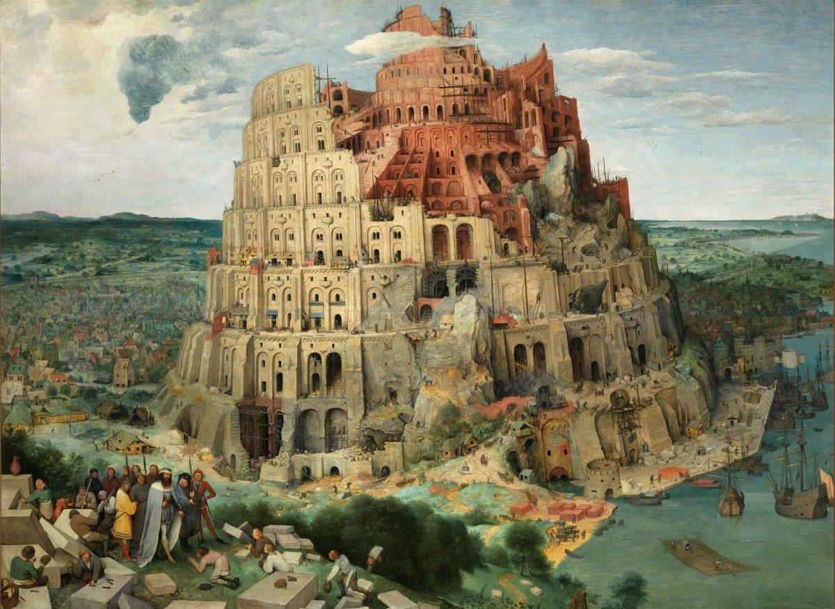 “The Tower of Babel (Vienna Version),” 1563, by Pieter Bruegel the Elder. Picture Gallery, Kunsthistorisches Museum, Vienna. (Luciano Romano/Kunsthistorisches Museum, Vienna)