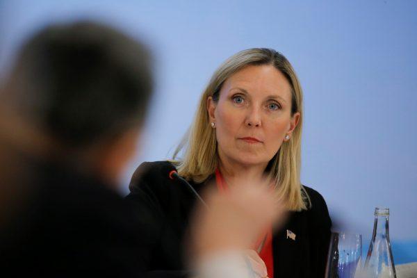 U.S. Undersecretary of State Andrea Thompson on a panel discussion after a treaty on the Non-Proliferation of Nuclear Weapons (NPT) conference in Beijing on Jan. 31, 2019. (Thomas Peter/Reuters)