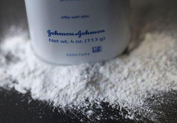 A container of Johnson's baby powder in San Francisco, California on July 13, 2018. (Photo by Justin Sullivan/Getty Images)