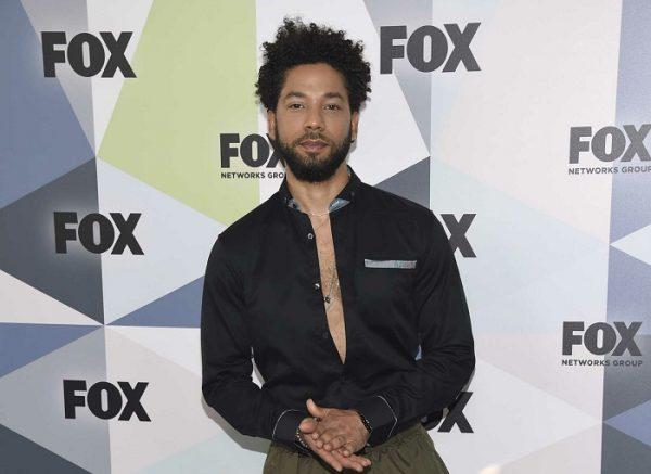 Jussie Smollett, a cast member in the TV series "Empire," attends the Fox Networks Group 2018 programming presentation afterparty in New York. May 14, 2018.(Photo by Evan Agostini/Invision/AP, File)