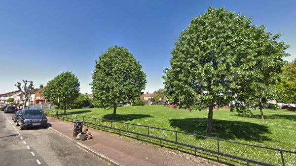 Children's Play Park in London where a baby was found abandoned. (Image via Google Maps)