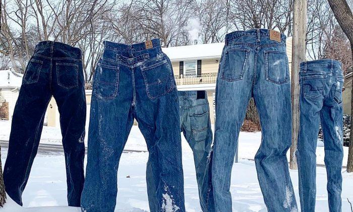 Below Freezing Temperatures Inspire the ‘Frozen Pants’ Challenge