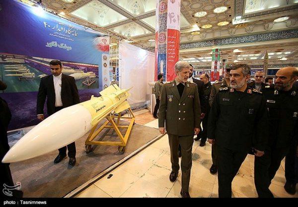 Iran's Defence Minister Amir Hatami walks at an exhibition in Tehran, Iran, February 2, 2019. (Tasnim News Agency/Reuters)