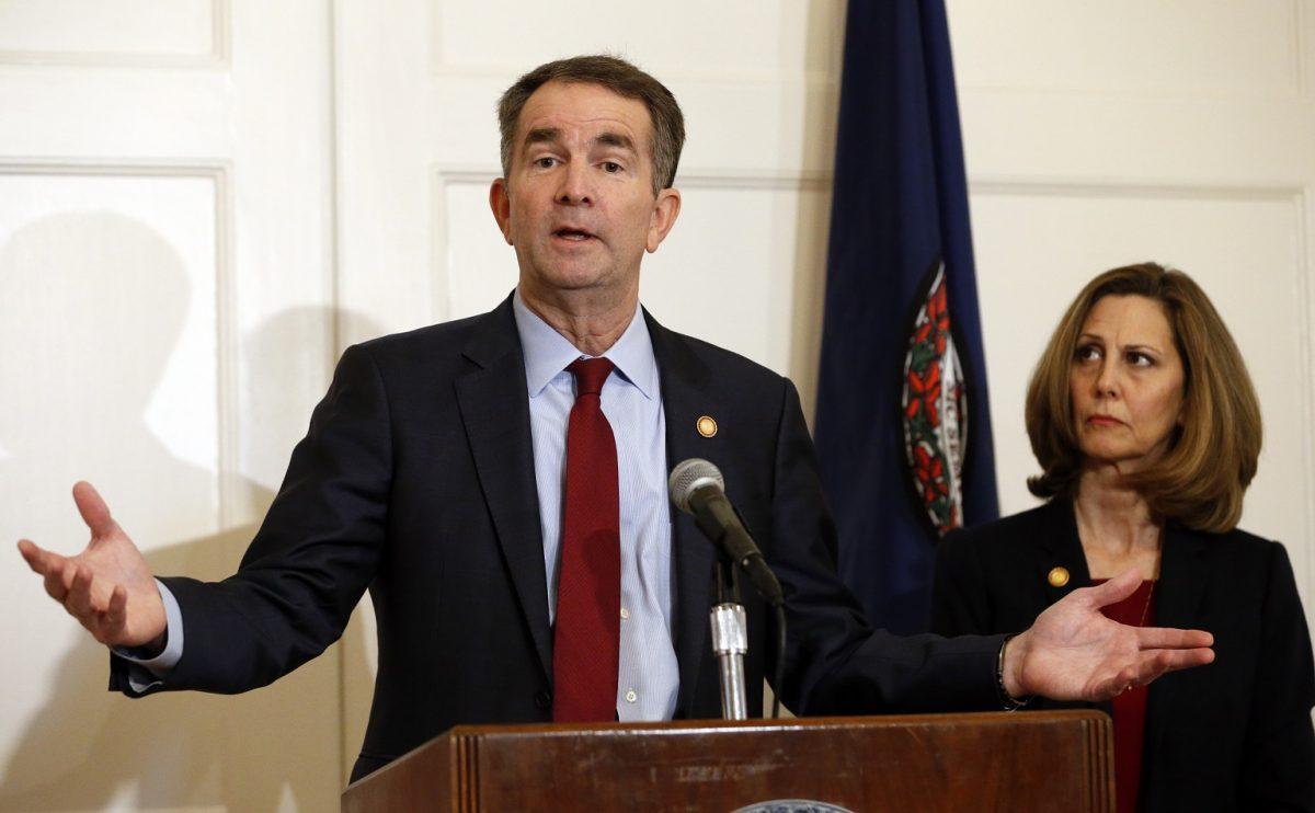 Virginia Gov. Ralph Northam (L) at a news conference in the Governor's Mansion in Richmond, Va., on Feb. 2, 2019. (Steve Helber/AP Photo)