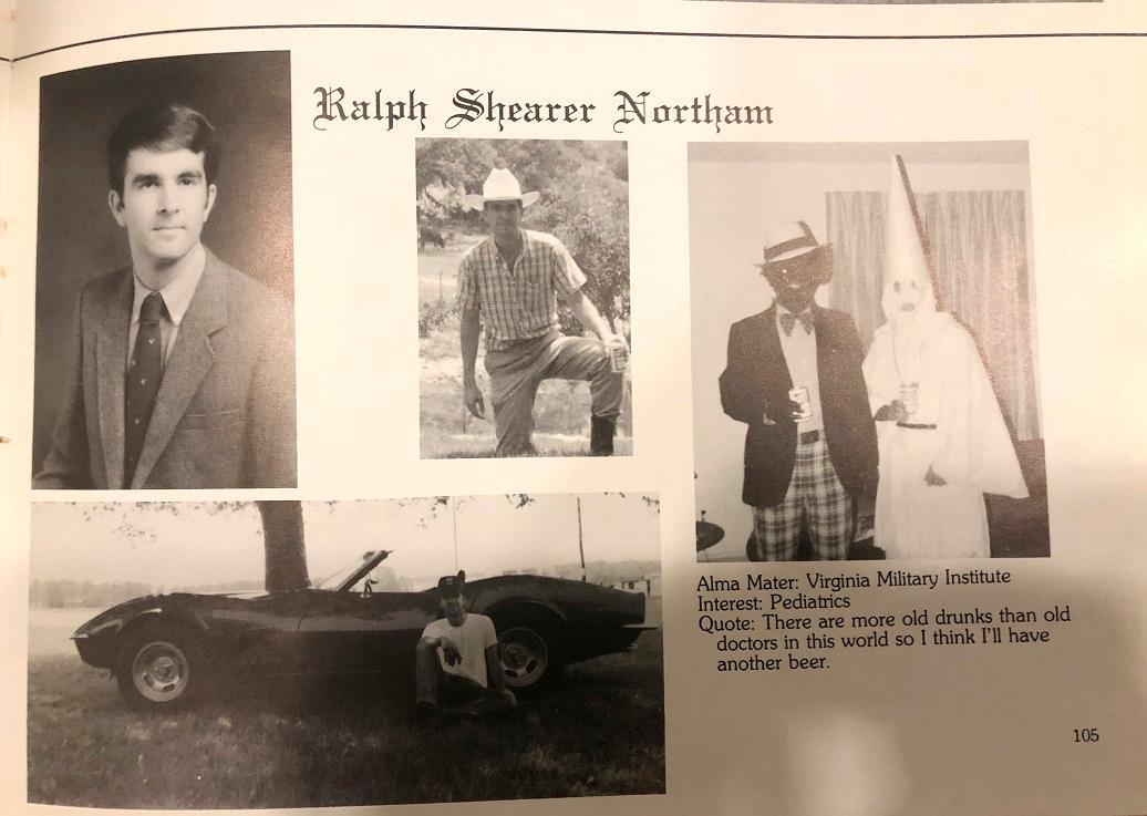 This image shows Virginia Gov. Ralph Northam’s page in his 1984 Eastern Virginia Medical School yearbook. (Eastern Virginia Medical School via AP)