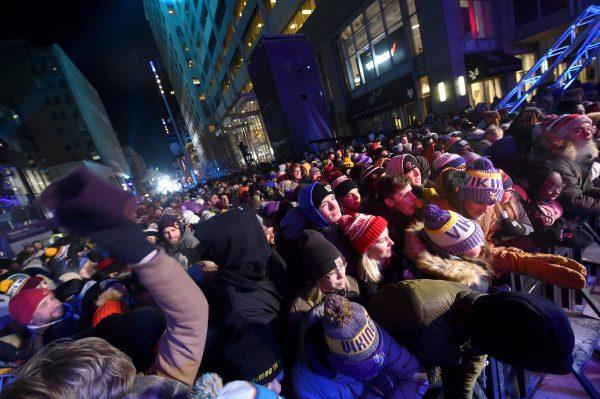 A view of the audience at Super Bowl LIVE in Minneapolis, Minnesota. February 1, 2018 (Michael Loccisano/Getty Images for Verizon)
