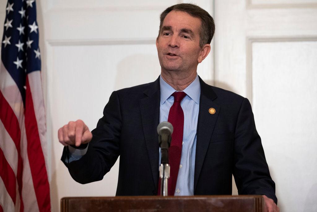 Virginia Governor Ralph Northam speaks with reporters at a press conference at the Governor's mansion on Feb. 2, 2019 in Richmond, Virginia. (Alex Edelman/Getty Images)