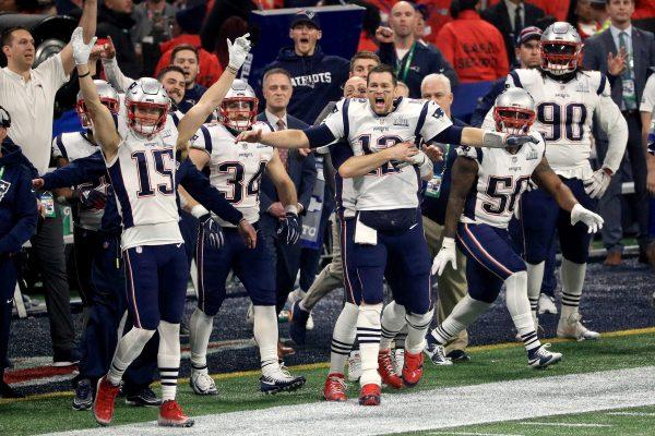 The New England Patriots celebrate after winning the Super Bowl LIII against the Los Angeles Rams. (Mike Ehrmann/Getty Images)