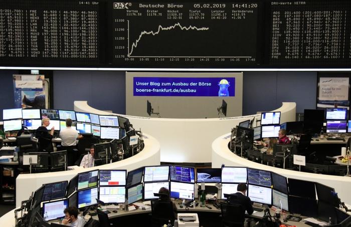 Stock exchange in Frankfurt, Germany, on Feb. 5, 2019. (Staff/Reuters)