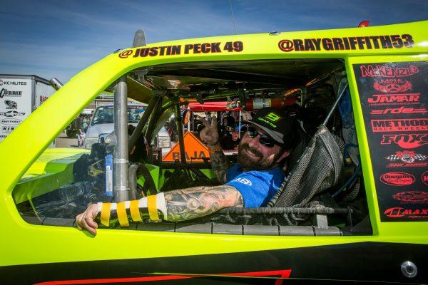 Justin Peck in his race car. Peck says that racing has helped him in his battle with bipolar disorder. (Courtesy of Justin Peck)