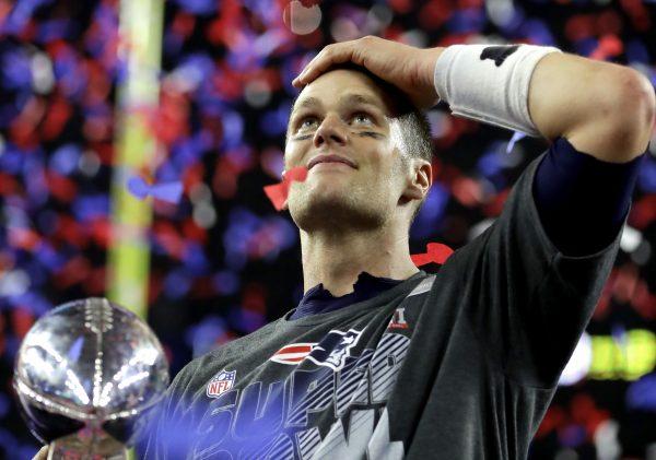 File photo showing Tom Brady of the New England Patriots celebrating after the Patriots defeated the Atlanta Falcons 34-28 during Super Bowl 51 at NRG Stadium in Houston, Texas on Feb. 5, 2017. (Ronald Martinez/Getty Images)