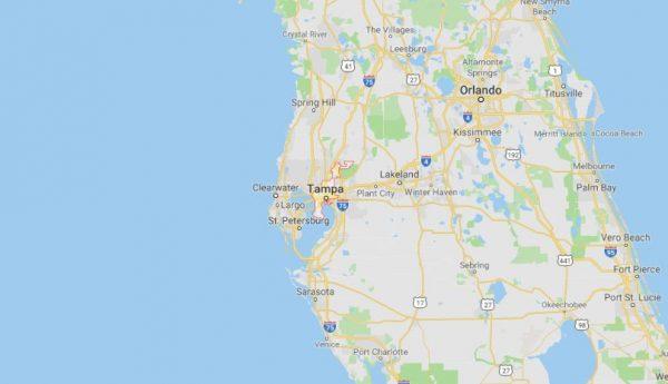 Officials said he disappeared in Tampa, Florida (Google Maps)