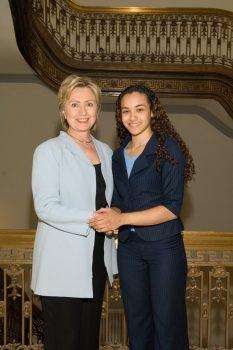 Christina Seda meeting Hillary Clinton. (Courtesy of TEAK)