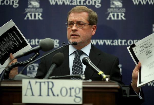 Grover Norquist, president of Americans for Tax Reform speaks about President Trump's new tax reform plan during a news conference on Capitol Hill, April 12, 2018, in Washington. (Mark Wilson/Getty Images)
