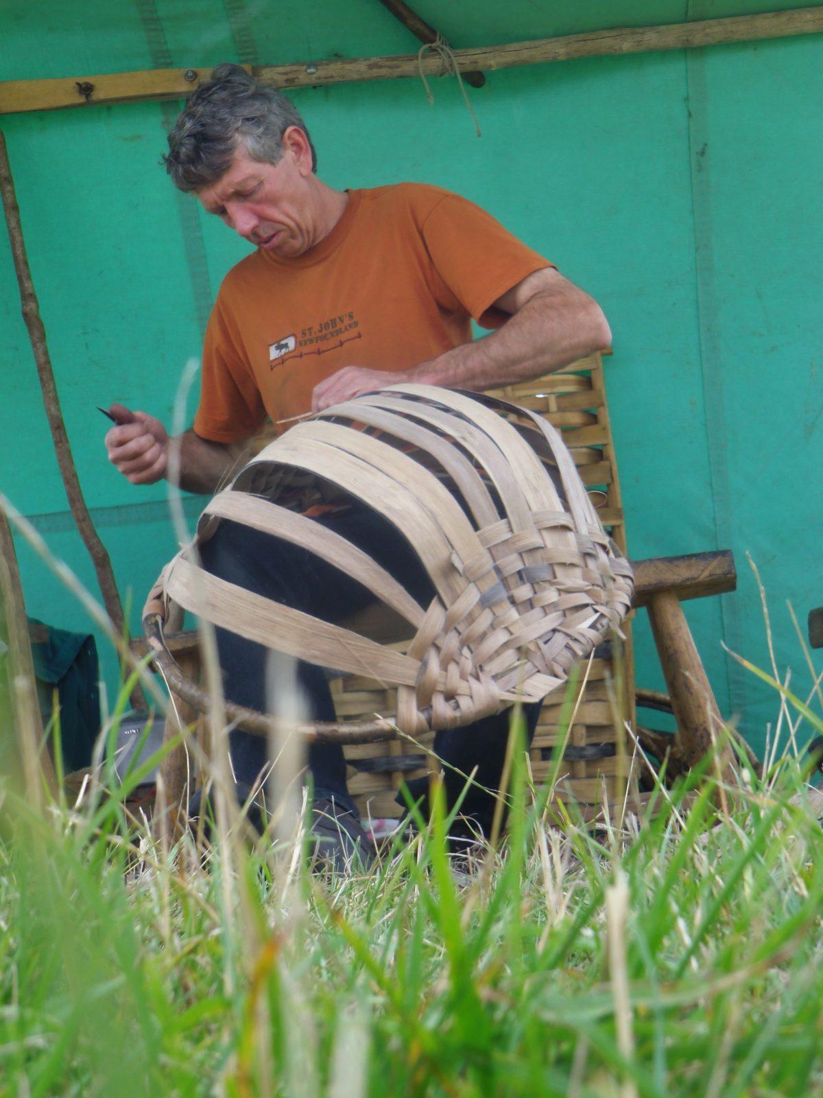 Oak swill basket maker Owen Jones. Swill basket making is at risk of being lost and is considered a critically endangered craft. (Robin Wood)