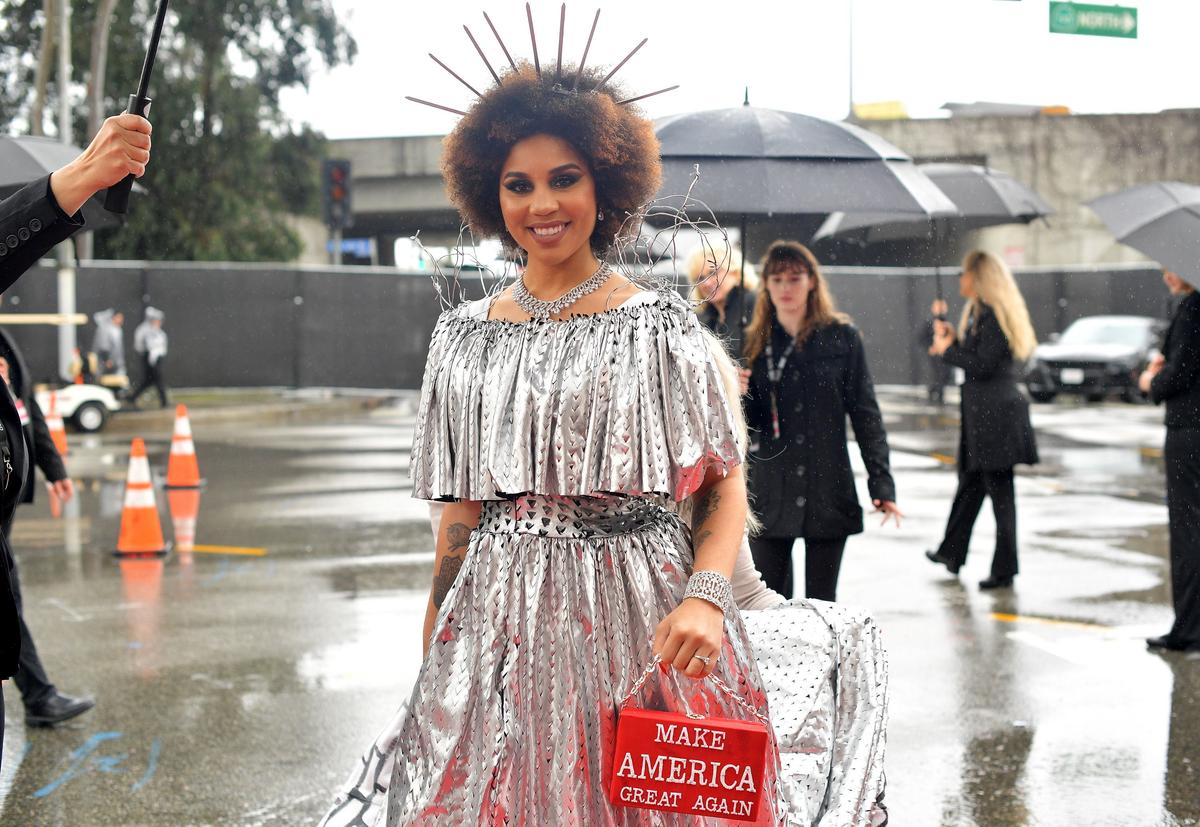 Singer Dresses as Border Wall Complete With Barb Wire at Grammys