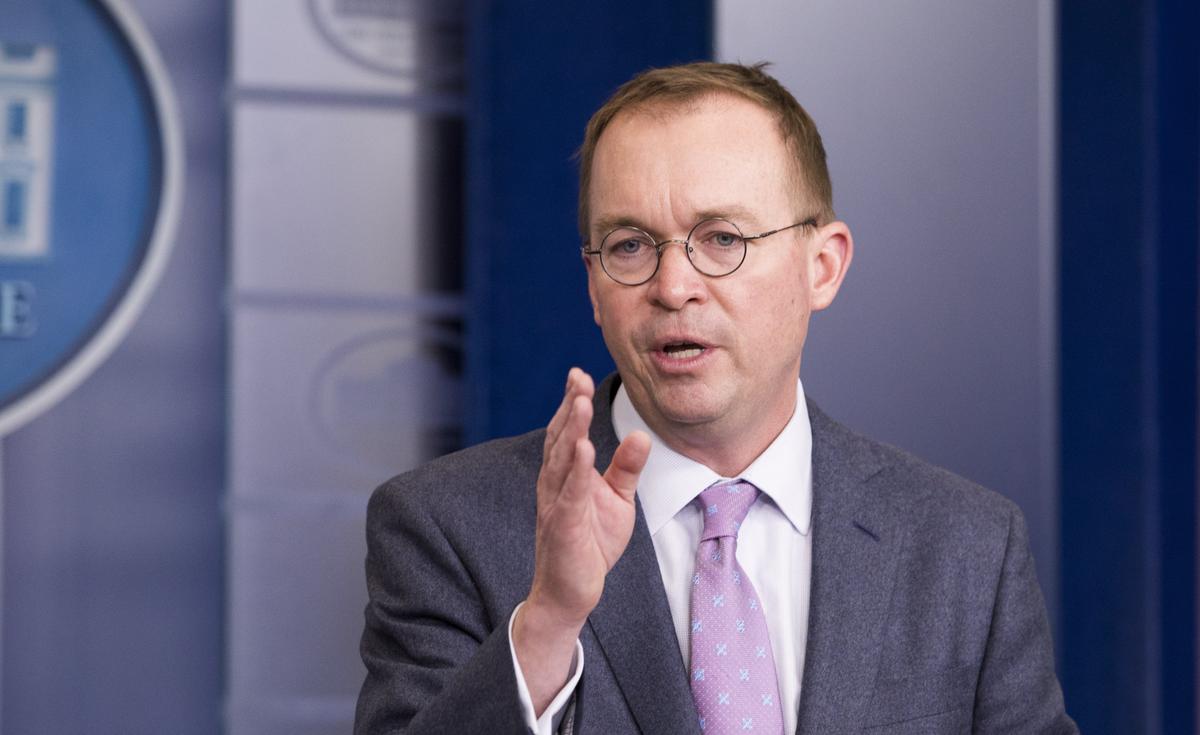 Mick Mulvaney at a White House press briefing in Washington on March 22, 2018. (Samira Bouaou/The Epoch Times)
