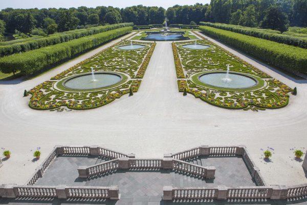 The palace's garden is the best example of the 18th-century gardening style in Germany, preserved from its original Dominique Girard design. (UNESCO World Heritage Site Palaces Augustusburg and Falkenlust, Brühl. Photo: Horst Gummersbach)