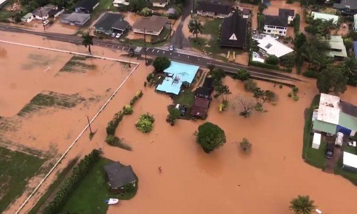  Flooding is also affecting some areas in Hawaii after a strong winter storm hit the area. Feb. 11, 2019 (U.S. Coast Guard)