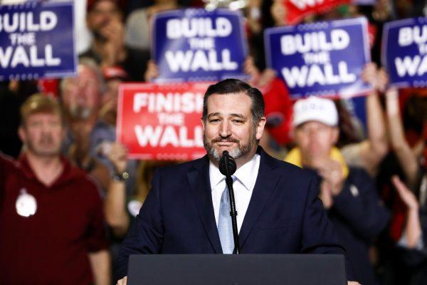 Sen. Ted Cruz (R-Texas) at a Make America Great Again rally in El Paso, Texas, on Feb. 11, 2019. (Charlotte Cuthbertson/The Epoch Times)