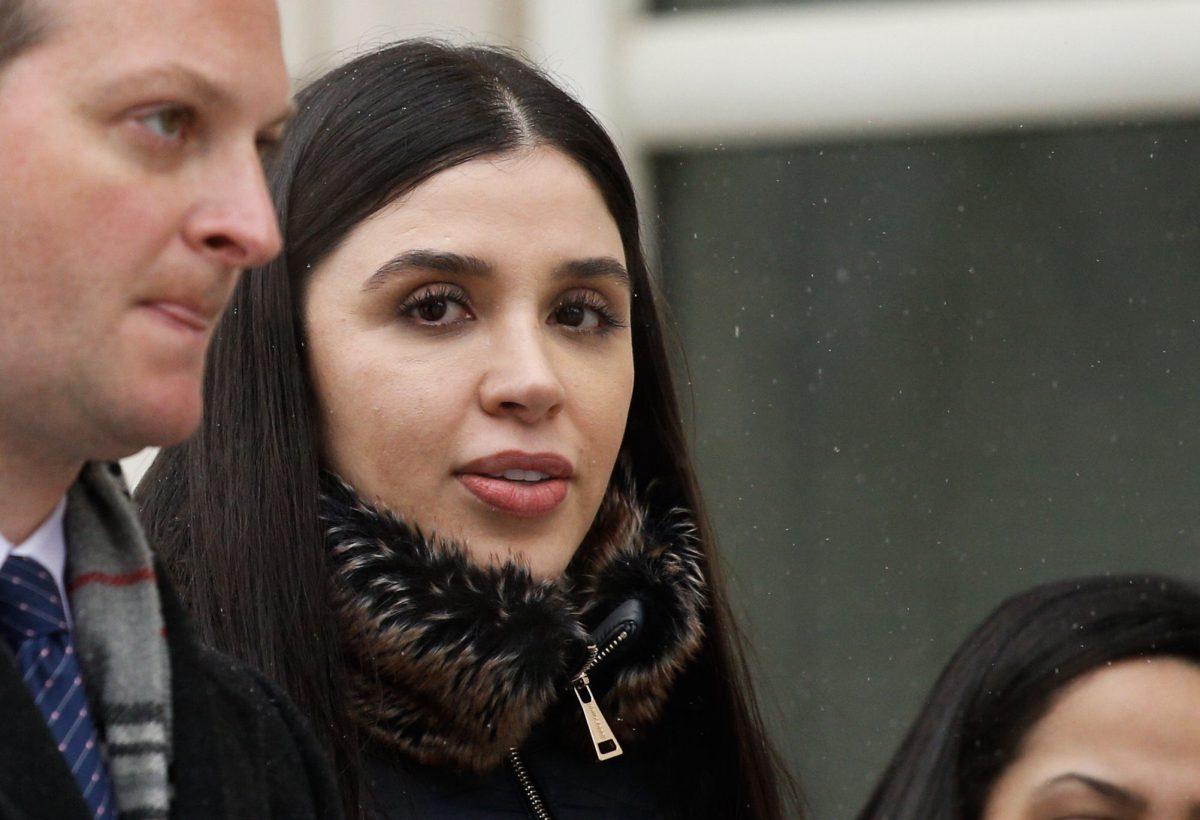 Emma Coronel Aispuro, wife of Joaquin 'El Chapo' Guzman, outside a U.S. Federal Courthouse in New York City on Feb. 12, 2019. (Kena Betancur/AFP/Getty Images)