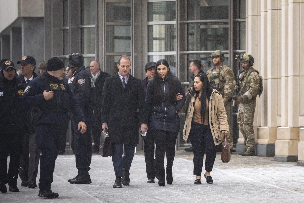 Aispuro exits the U.S. District Court for the Eastern District of New York, on Feb. 12, 2019. (Drew Angerer/Getty Images)