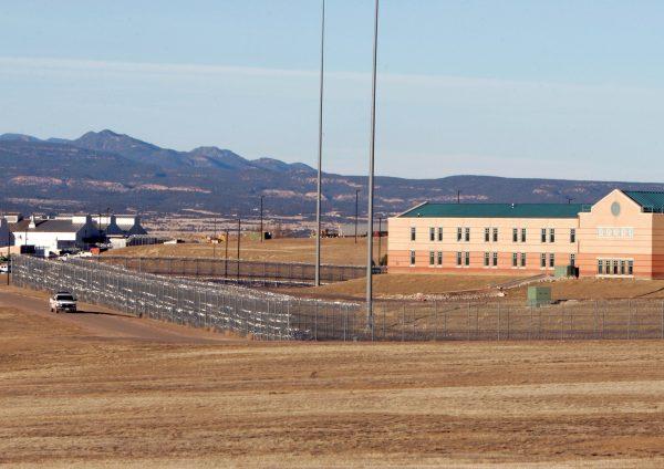 A patrol vehicle is seen along the fencing at the Federal Correctional Complex, including the Administrative Maximum Penitentiary or "Supermax" prison, in Florence, Colorado, on Feb. 21, 2007. (Reuters/Rick Wilking/File Photo)