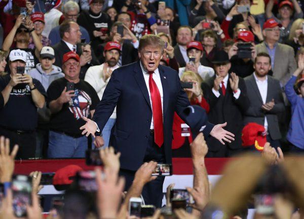 President Donald Trump attends a rally at the El Paso County Coliseum in El Paso, Texas, on Feb. 11, 2019. (Joe Raedle/Getty Images)