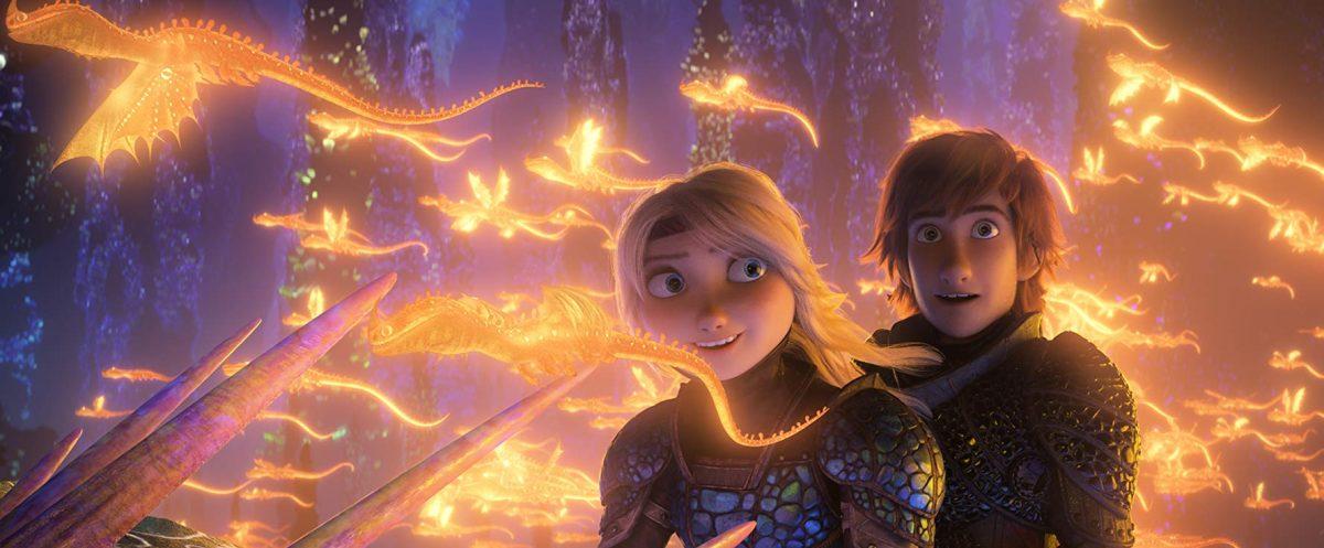 Astrid (voiced by America Ferrera) and Hiccup (voiced by Jay Baruchel) in "How to Train Your Dragon: The Hidden World." (Dreamworks Animation/Paramount Pictures)