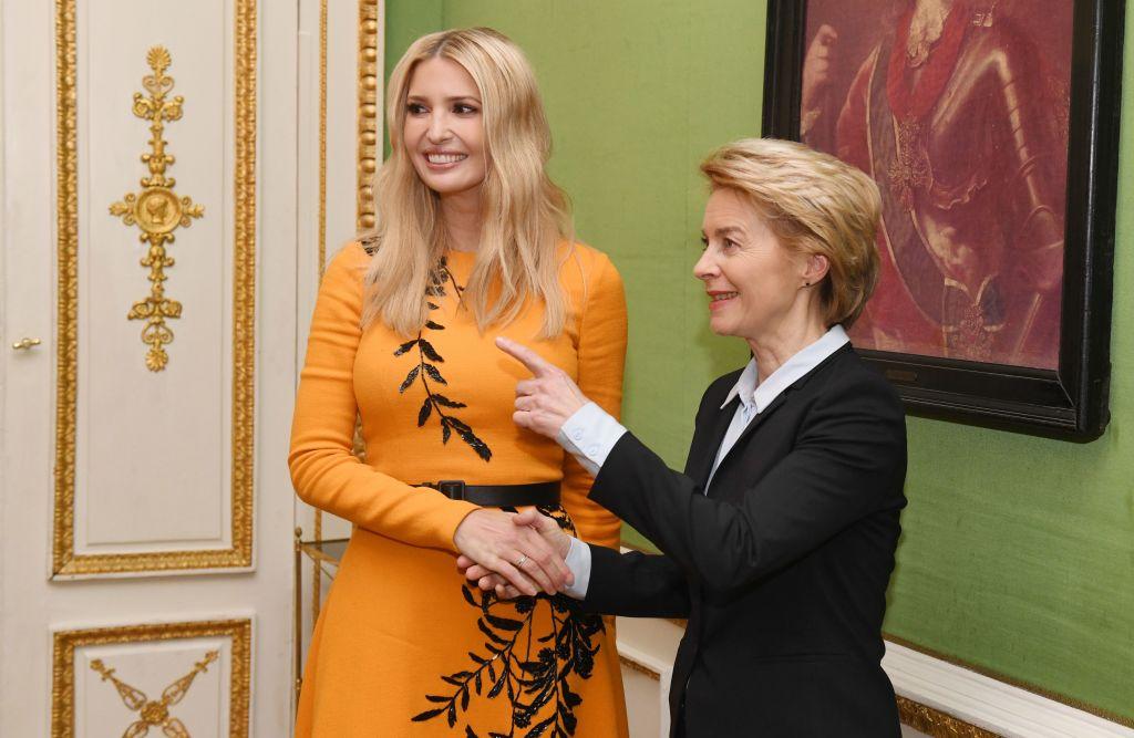 White House Presidential Advisor Ivanka Trump met with German Defence Minister Ursula von der Leyen at Munich Security Conference (MSC) in Munich, Germany, on Feb. 15, 2019 (Tobias Hase/AFP/Getty Images)