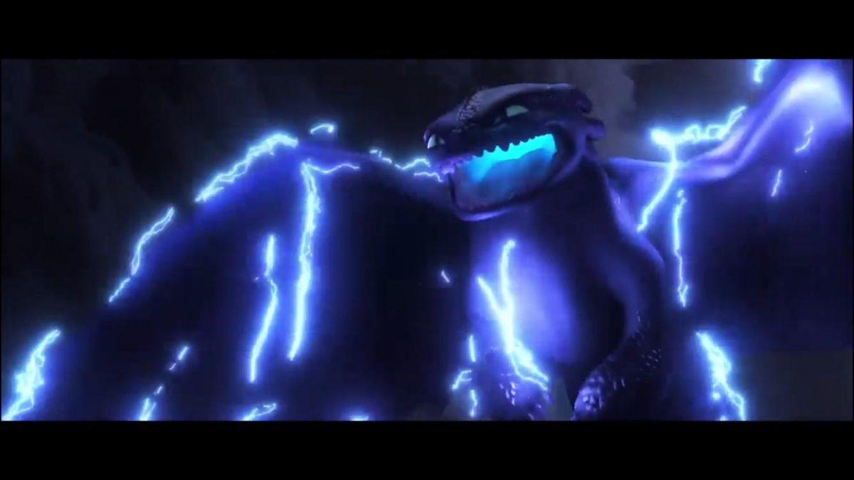 Toothless, the Night Fury, manifesting his electrical powers in "How to Train Your Dragon: The Hidden World." (Dreamworks Animation/Paramount Pictures)