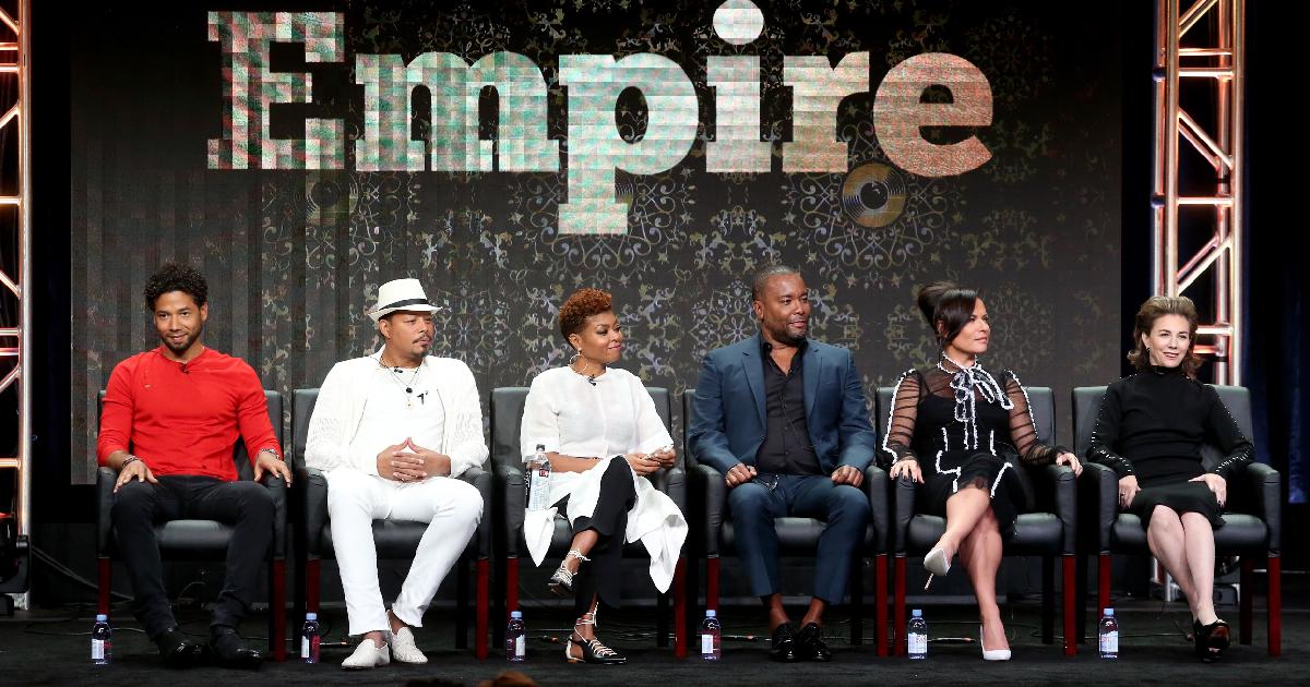 (L-R) Actors Jussie Smollett, Terrence Howard, Taraji P. Henson, Co-Creator/Writer/Executive Producer Lee Daniels, and Executive Producers Sanaa Hamri and Ilene Chaiken of 'Empire' speak onstage during the FOX portion of the 2017 Summer Television Critics Association Press Tour at The Beverly Hilton Hotel on Aug. 8, 2017 in Beverly Hills, Calif. (Frederick M. Brown/Getty Images)