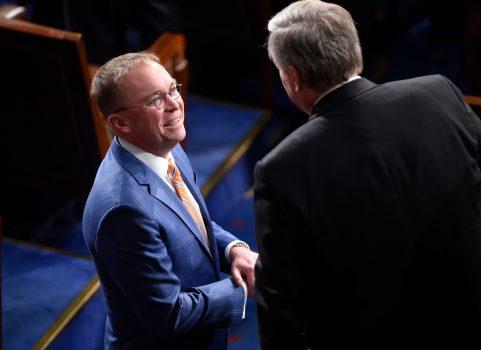 White House Chief of Staff Mick Mulvaney arrives for the State of the Union address at the Capitol in Washington, on Feb. 5, 2019. (Saul Loeb/AFP/Getty Images)