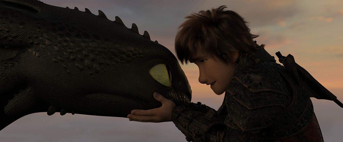 Toothless the Night Fury (L) and his master, Hiccup (voiced by Jay Baruchel), in "How to Train Your Dragon: The Hidden World." (Dreamworks Animation/Paramount Pictures)
