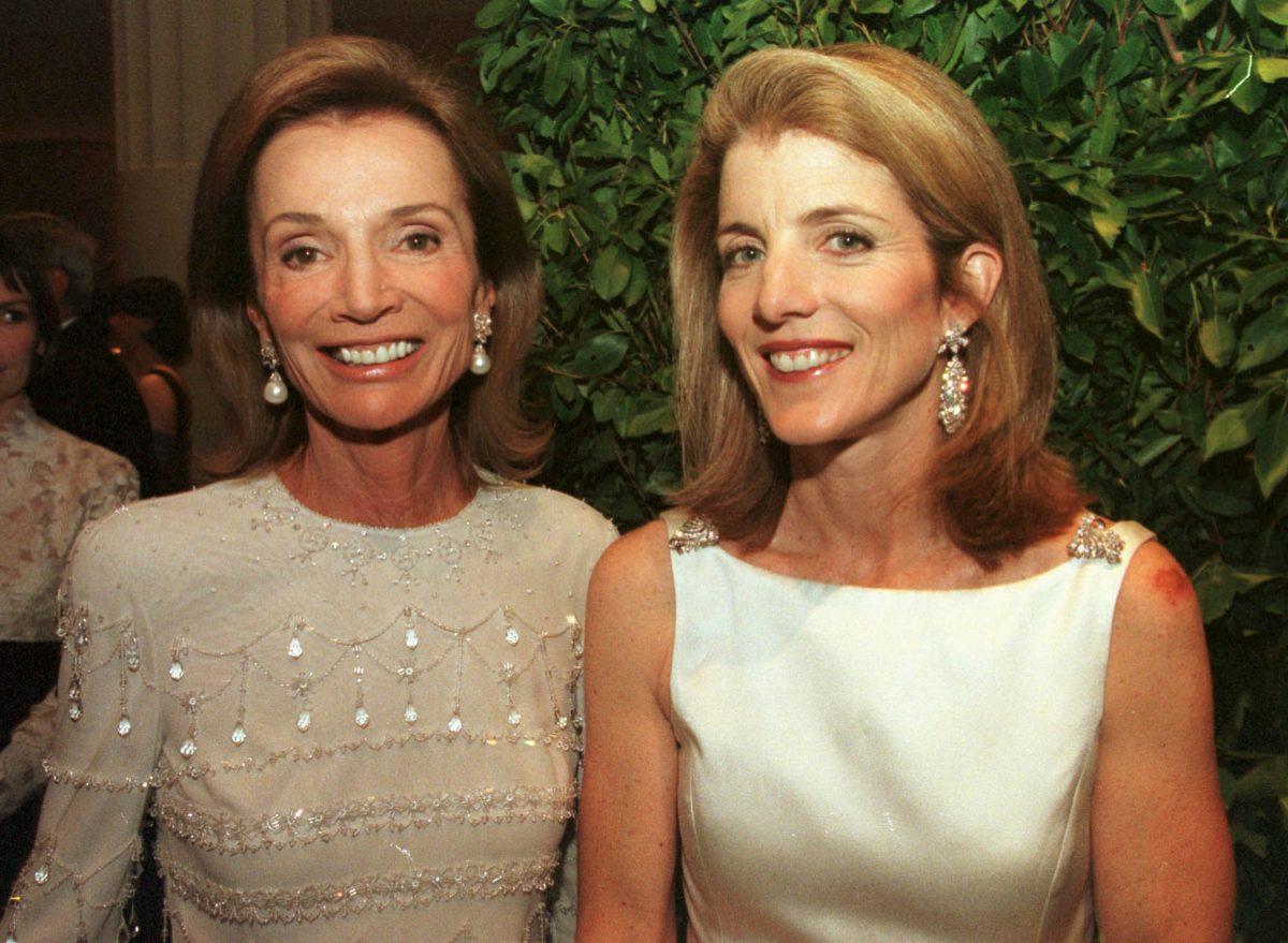 Lee Radziwill, sister of Jacqueline Kennedy, poses with Caroline Kennedy at the Metropolitan Museum of Art in New York City on April 23, 2001. (Don Pollard/Metropolitan Museum of Art/Newsmakers)