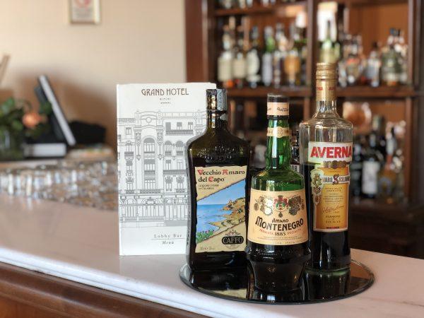 Three of Italy's most popular amari. (Courtesy of Grand Hotel di Rimini)