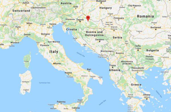  The location of the village of Pavlovec Zabocki in Croatia. (Screenshot/GoogleMaps)