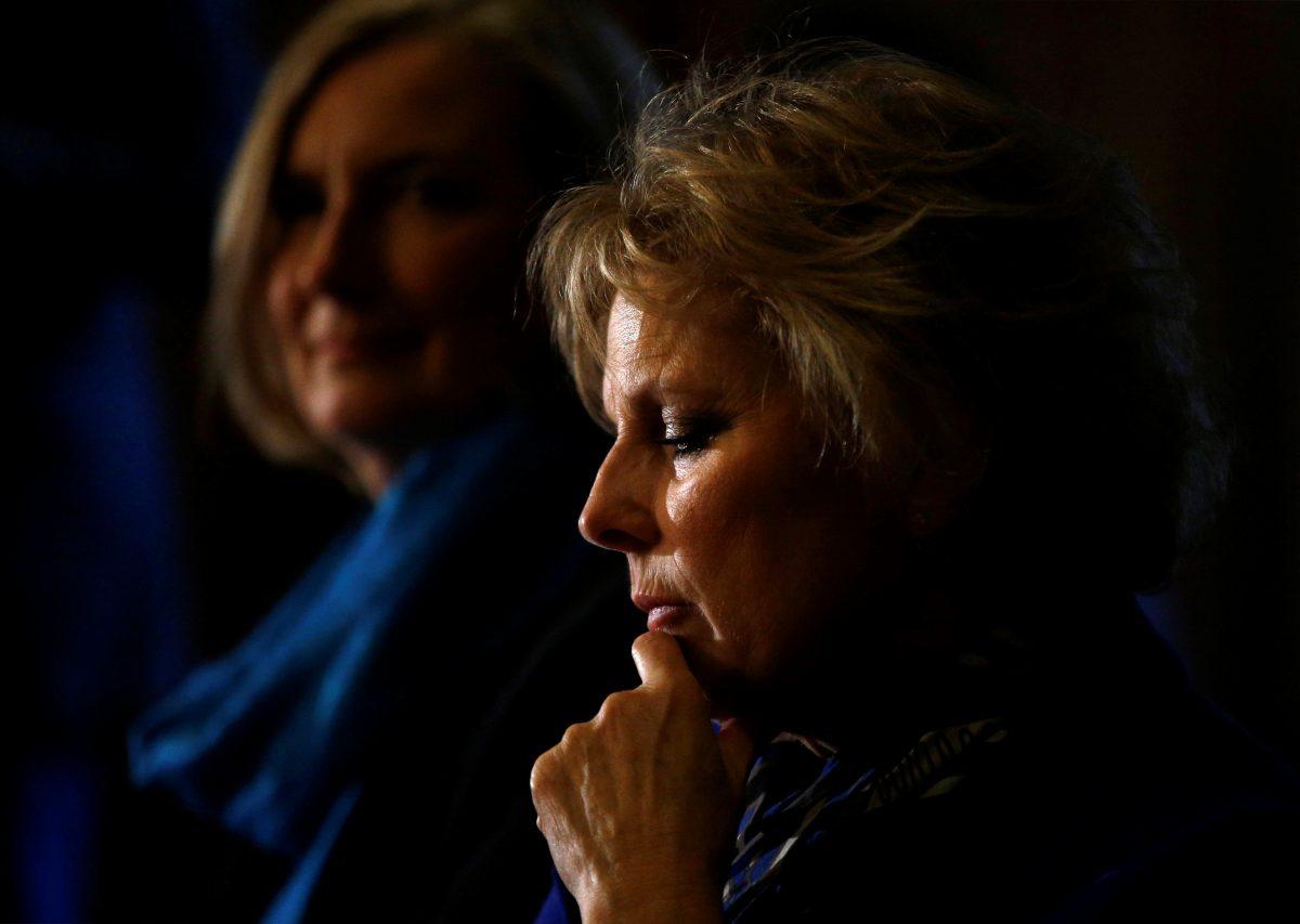 British Conservative Party MPs Anna Soubry attends a news conference after quitting the party in London, Britain, on Feb. 20, 2019. (Henry Nicholls/Reuters)