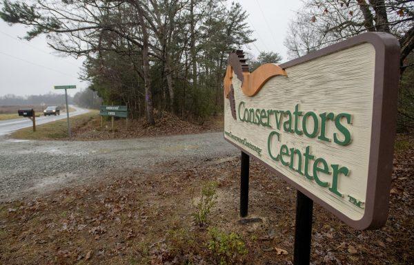 A sign of Conservators' Center at the property near Burlington, N.C., on Dec. 31, 2018. (Woody Marshall/The Times-News via AP)