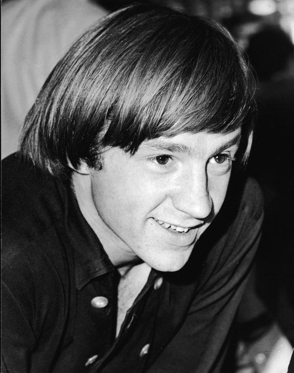 American musician and actor Peter Tork, in a double breated shirt, of the popular music and television group the Monkees, late 1960s. (Photo by Jack Knox/Getty Images)