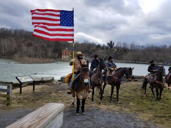 Cowboys For Trump started out from Cumberland, Md., on Feb. 15, after President Trump had announced a national emergency to secure funds for the border wall construction. The purpose of the ride was to show support. (Cowboys for Trump/Shawn Cummings/Facebook)