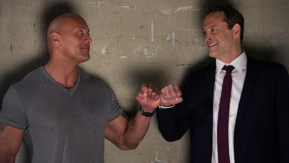 Dwayne Johnson (L) as himself and Hutch (Vince Vaughn) in “Fighting With My Family.” (Robert Viglasky/Metro-Goldwyn-Mayer Pictures Inc.)